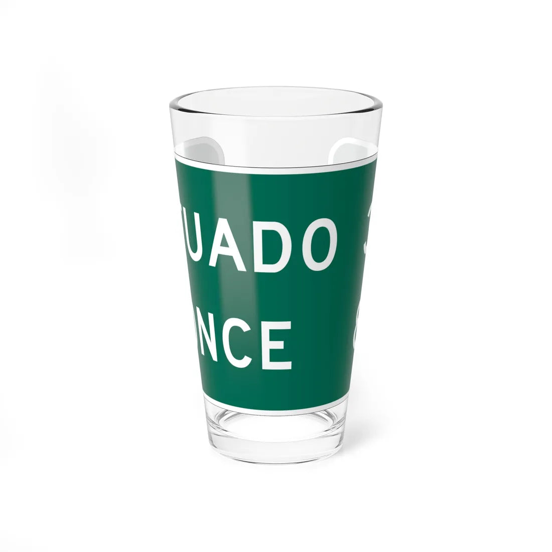 MUTCD-PR D2-2 (Puerto Rico) (Road Sign) Pint Glass 16oz 16oz - Go Mug Yourself