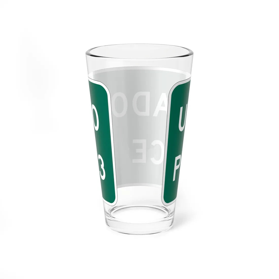 MUTCD-PR D2-2 (Puerto Rico) (Road Sign) Pint Glass 16oz - Go Mug Yourself