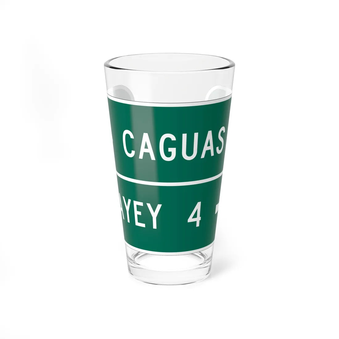 MUTCD-PR D2-2a (Puerto Rico) (Road Sign) Pint Glass 16oz 16oz - Go Mug Yourself