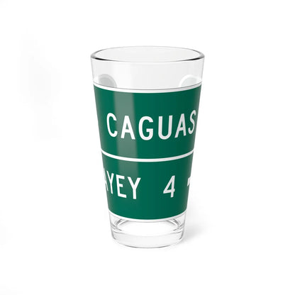 MUTCD-PR D2-2a (Puerto Rico) (Road Sign) Pint Glass 16oz 16oz - Go Mug Yourself
