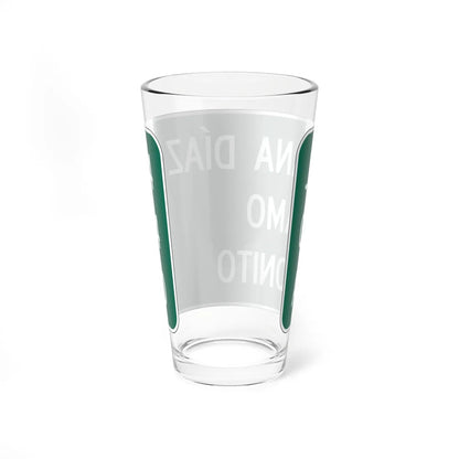 MUTCD-PR D2-3 (Puerto Rico) (Road Sign) Pint Glass 16oz - Go Mug Yourself