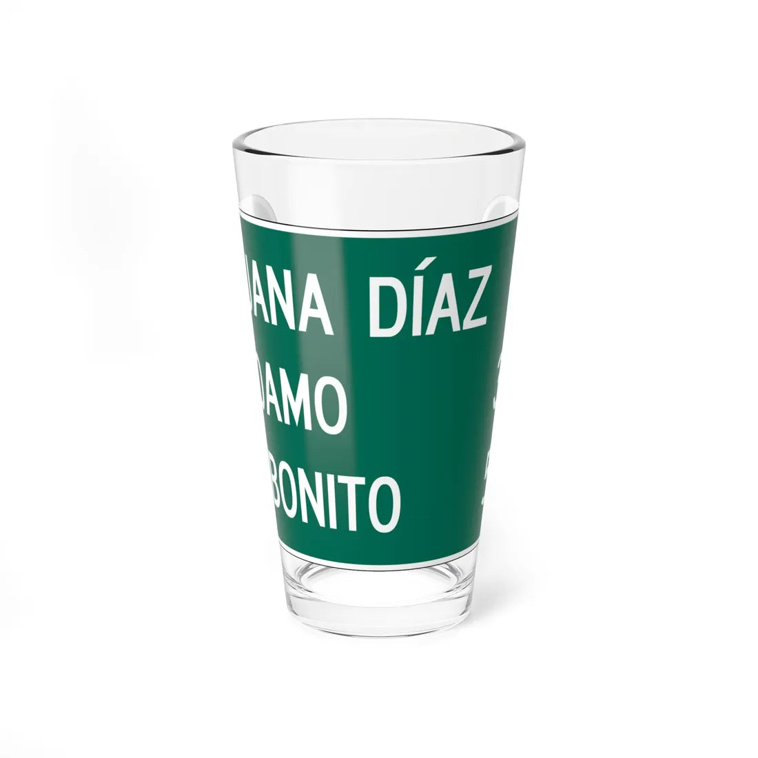 MUTCD-PR D2-3 (Puerto Rico) (Road Sign) Pint Glass 16oz - Go Mug Yourself