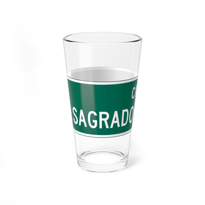 MUTCD-PR D3 (Puerto Rico) (Road Sign) Pint Glass 16oz - Go Mug Yourself