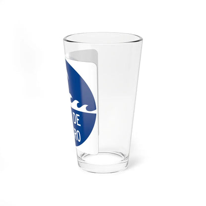MUTCD-PR EM-1b (Puerto Rico) (Road Sign) Pint Glass 16oz - Go Mug Yourself