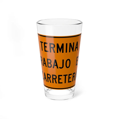 MUTCD-PR G20-2a (Puerto Rico) (Road Sign) Pint Glass 16oz 16oz - Go Mug Yourself