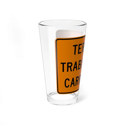 MUTCD-PR G20-2a (Puerto Rico) (Road Sign) Pint Glass 16oz - Go Mug Yourself