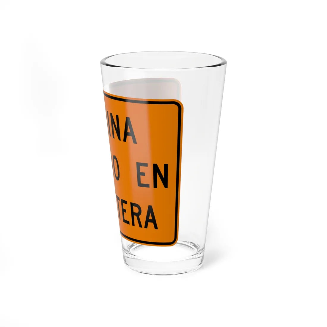 MUTCD-PR G20-2a (Puerto Rico) (Road Sign) Pint Glass 16oz - Go Mug Yourself