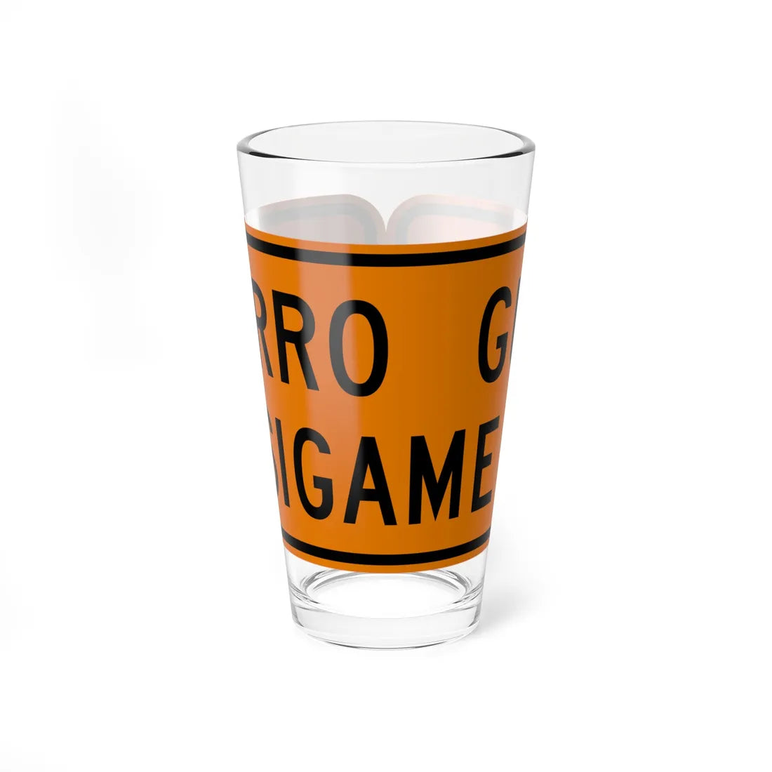 MUTCD-PR G20-4 (Puerto Rico) (Road Sign) Pint Glass 16oz 16oz - Go Mug Yourself