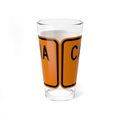 MUTCD-PR G20-4 (Puerto Rico) (Road Sign) Pint Glass 16oz - Go Mug Yourself