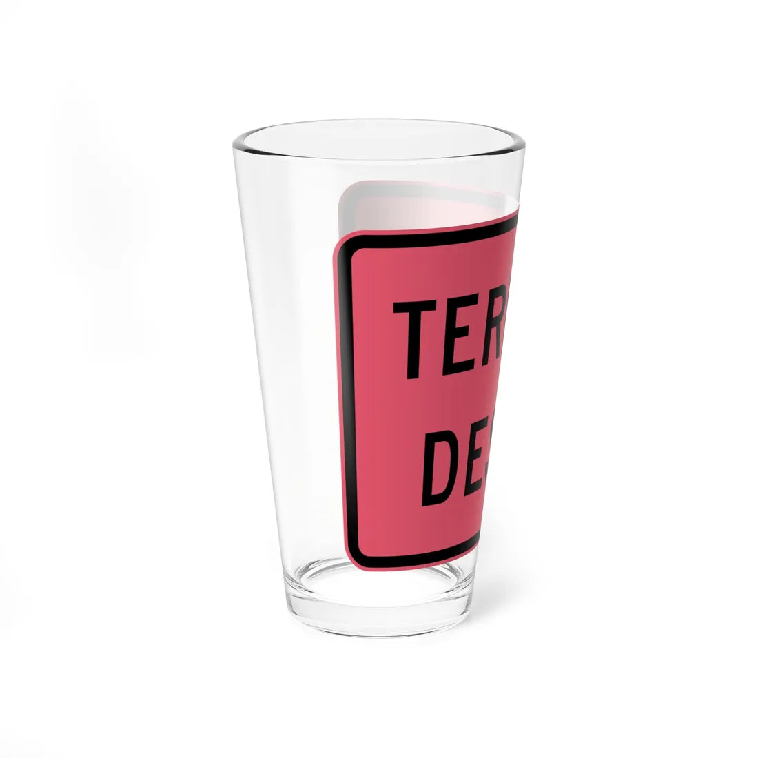 MUTCD-PR IM M4-8a (Puerto Rico) (Road Sign) Pint Glass 16oz - Go Mug Yourself