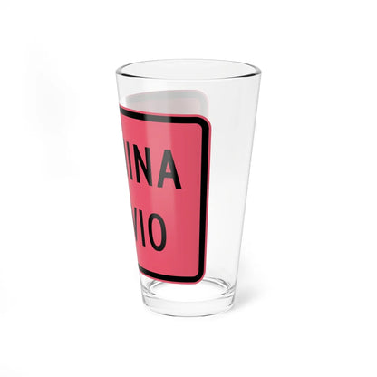 MUTCD-PR IM M4-8a (Puerto Rico) (Road Sign) Pint Glass 16oz - Go Mug Yourself