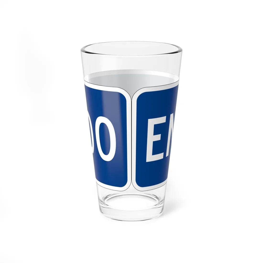 MUTCD-PR M4-14 (Puerto Rico) (Road Sign) Pint Glass 16oz - Go Mug Yourself
