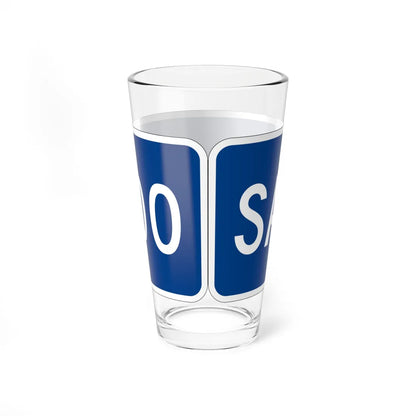 MUTCD-PR M4-6 (Puerto Rico) (Road Sign) Pint Glass 16oz - Go Mug Yourself