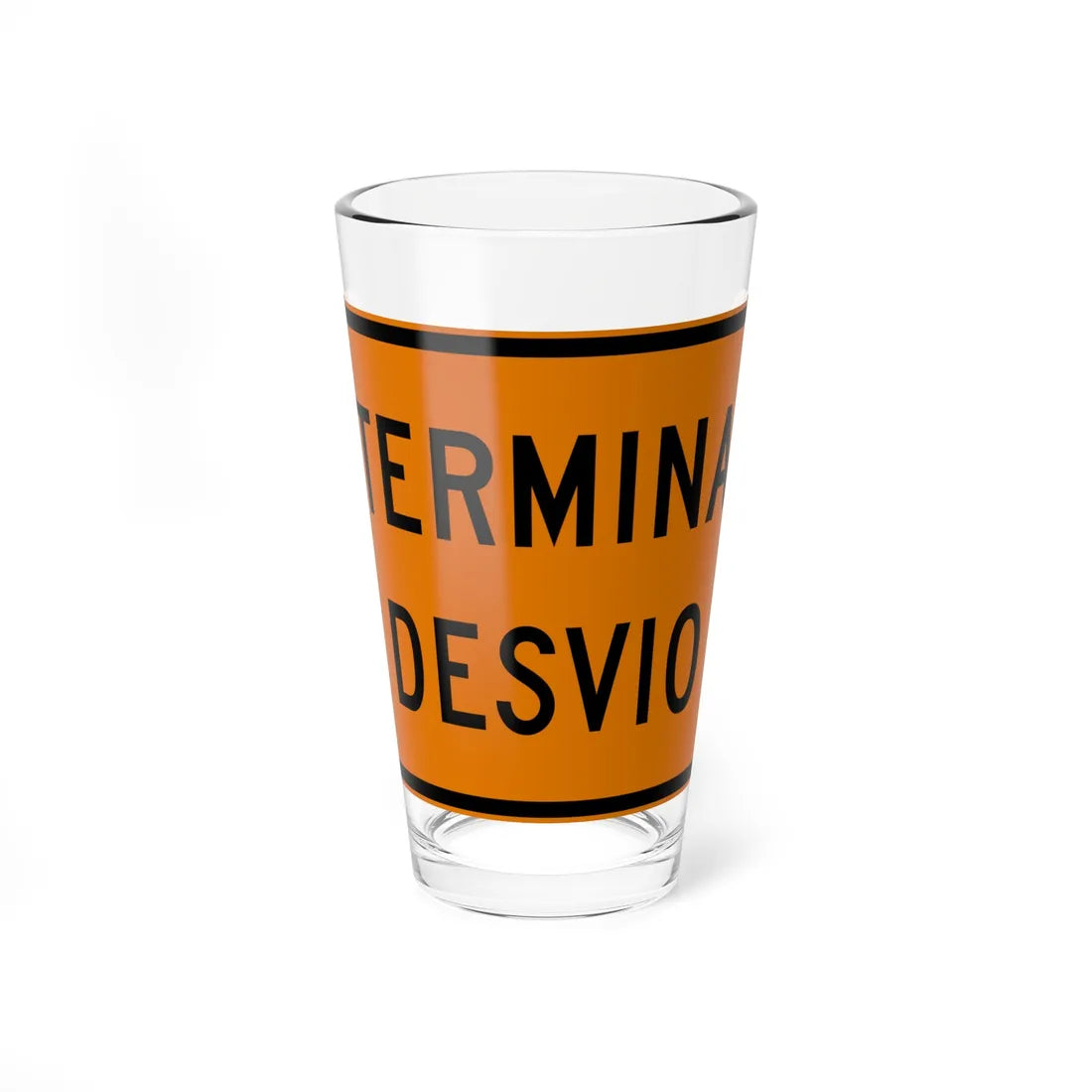 MUTCD-PR M4-8a (Puerto Rico) (Road Sign) Pint Glass 16oz 16oz - Go Mug Yourself