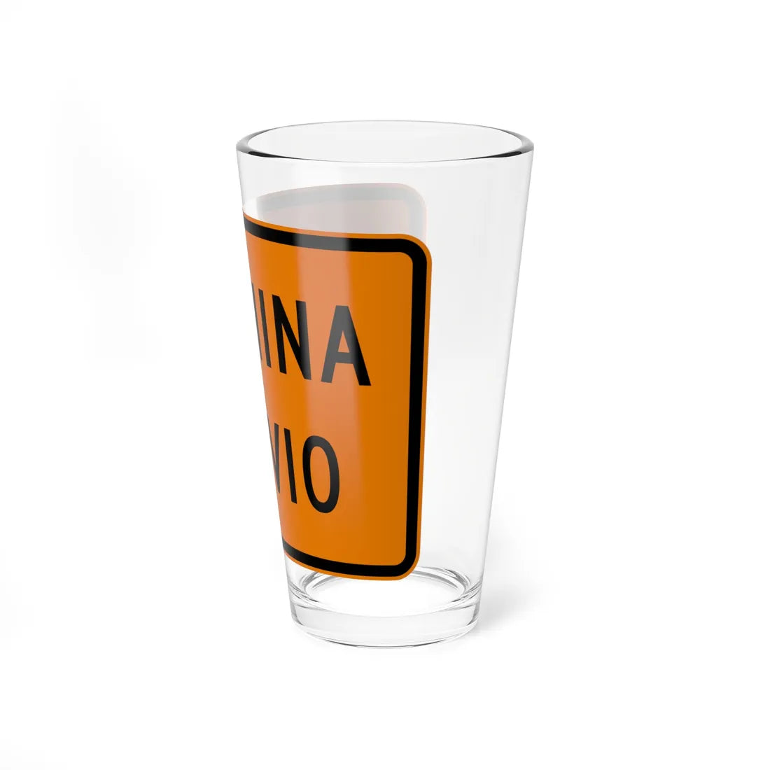 MUTCD-PR M4-8a (Puerto Rico) (Road Sign) Pint Glass 16oz - Go Mug Yourself
