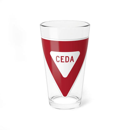 MUTCD-PR R1-2 (Puerto Rico) (Road Sign) Pint Glass 16oz - Go Mug Yourself