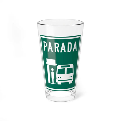 MUTCD-PR R1-6a (Puerto Rico) (Road Sign) Pint Glass 16oz 16oz - Go Mug Yourself