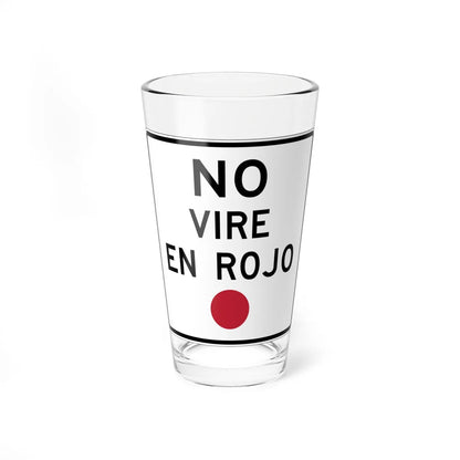 MUTCD-PR R10-11 (Puerto Rico) (Road Sign) Pint Glass 16oz 16oz - Go Mug Yourself
