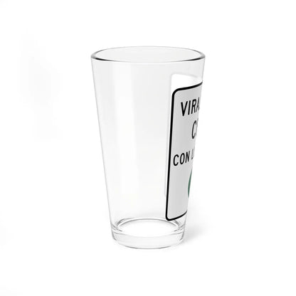 MUTCD-PR R10-12 (Puerto Rico) (Road Sign) Pint Glass 16oz - Go Mug Yourself