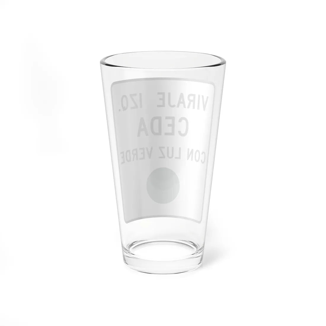 MUTCD-PR R10-12 (Puerto Rico) (Road Sign) Pint Glass 16oz - Go Mug Yourself