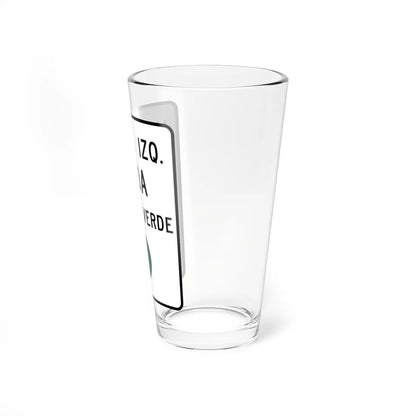 MUTCD-PR R10-12 (Puerto Rico) (Road Sign) Pint Glass 16oz - Go Mug Yourself