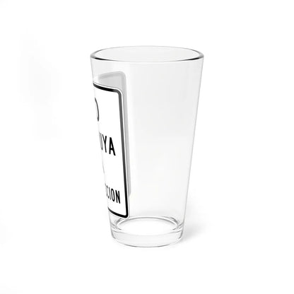 MUTCD-PR R10-7 (Puerto Rico) (Road Sign) Pint Glass 16oz - Go Mug Yourself