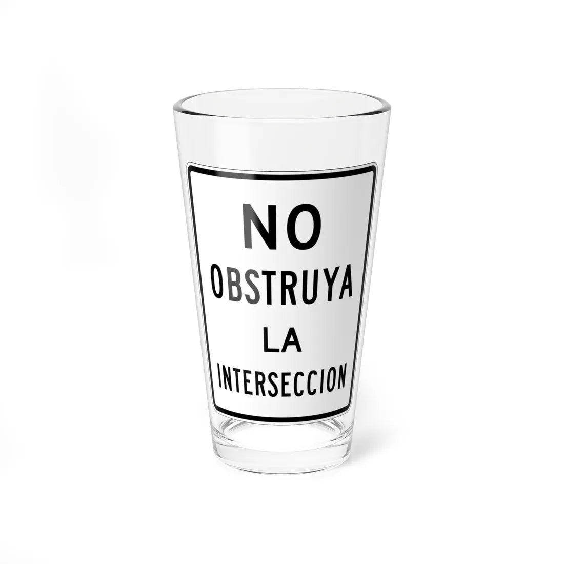 MUTCD-PR R10-7 (Puerto Rico) (Road Sign) Pint Glass 16oz - Go Mug Yourself