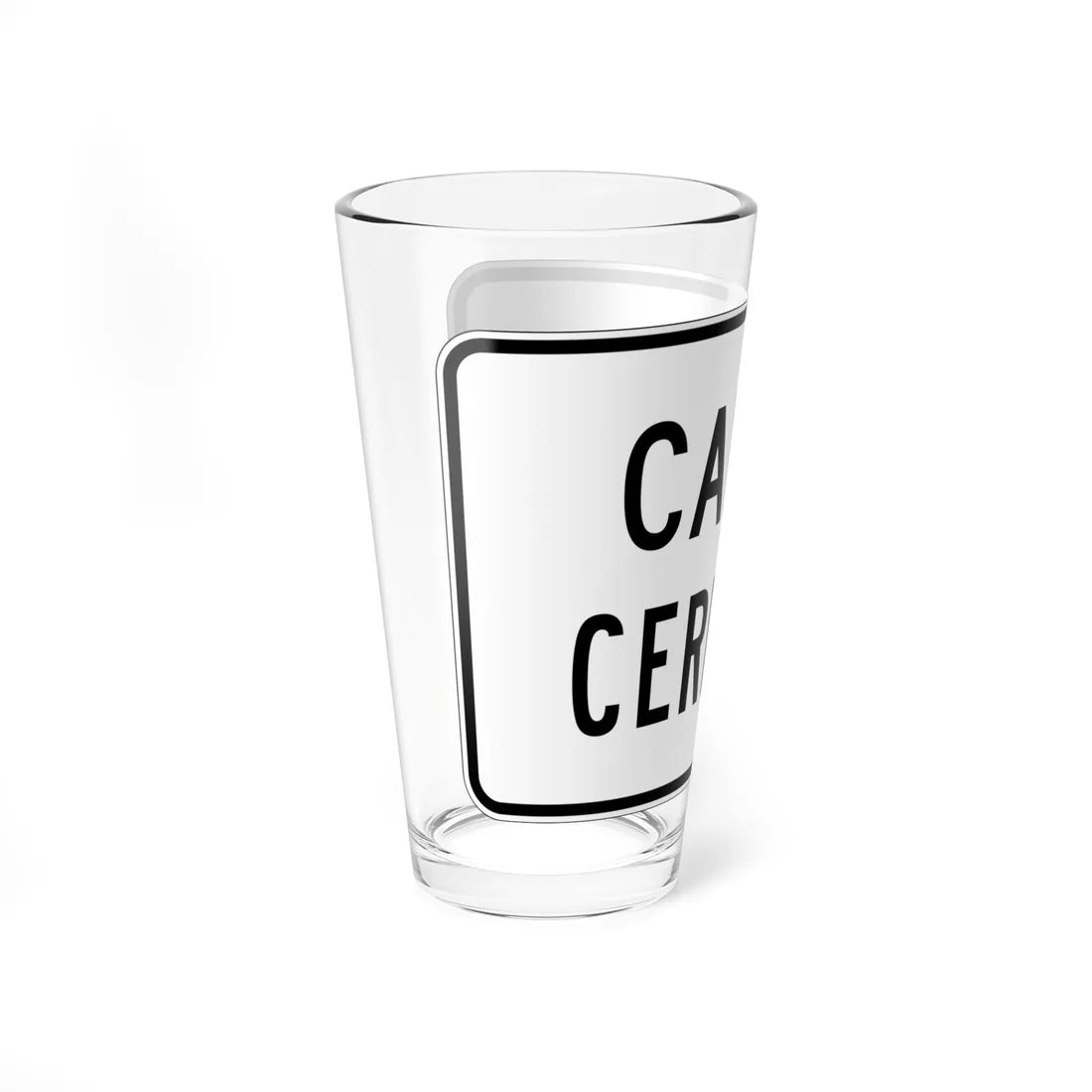 MUTCD-PR R11-3 (Puerto Rico) (Road Sign) Pint Glass 16oz - Go Mug Yourself