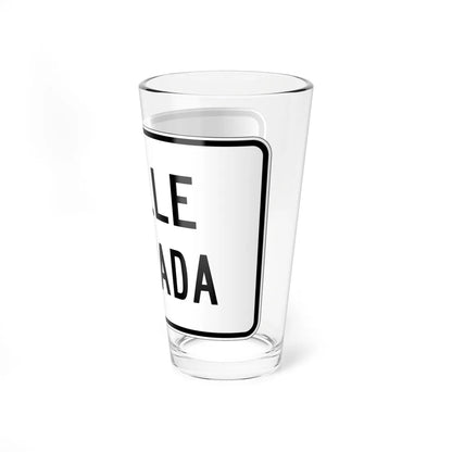 MUTCD-PR R11-3 (Puerto Rico) (Road Sign) Pint Glass 16oz - Go Mug Yourself