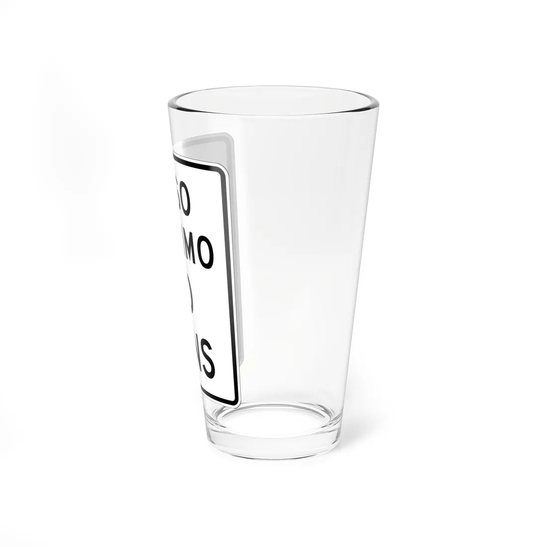 MUTCD-PR R12-1 open text (Puerto Rico) (Road Sign) Pint Glass 16oz - Go Mug Yourself