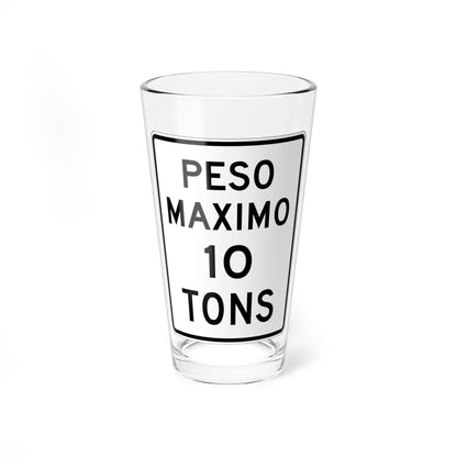 MUTCD-PR R12-1 (Puerto Rico) (Road Sign) Pint Glass 16oz - Go Mug Yourself