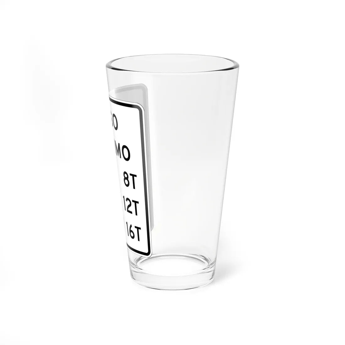 MUTCD-PR R12-5 open text (Puerto Rico) (Road Sign) Pint Glass 16oz - Go Mug Yourself