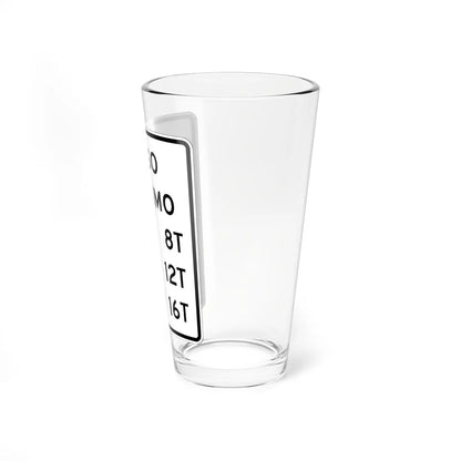 MUTCD-PR R12-5 (Puerto Rico) (Road Sign) Pint Glass 16oz - Go Mug Yourself