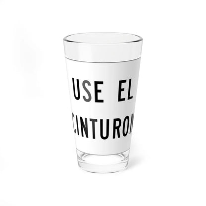 MUTCD-PR R16-1p (Puerto Rico) (Road Sign) Pint Glass 16oz 16oz - Go Mug Yourself