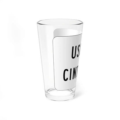MUTCD-PR R16-1p (Puerto Rico) (Road Sign) Pint Glass 16oz - Go Mug Yourself