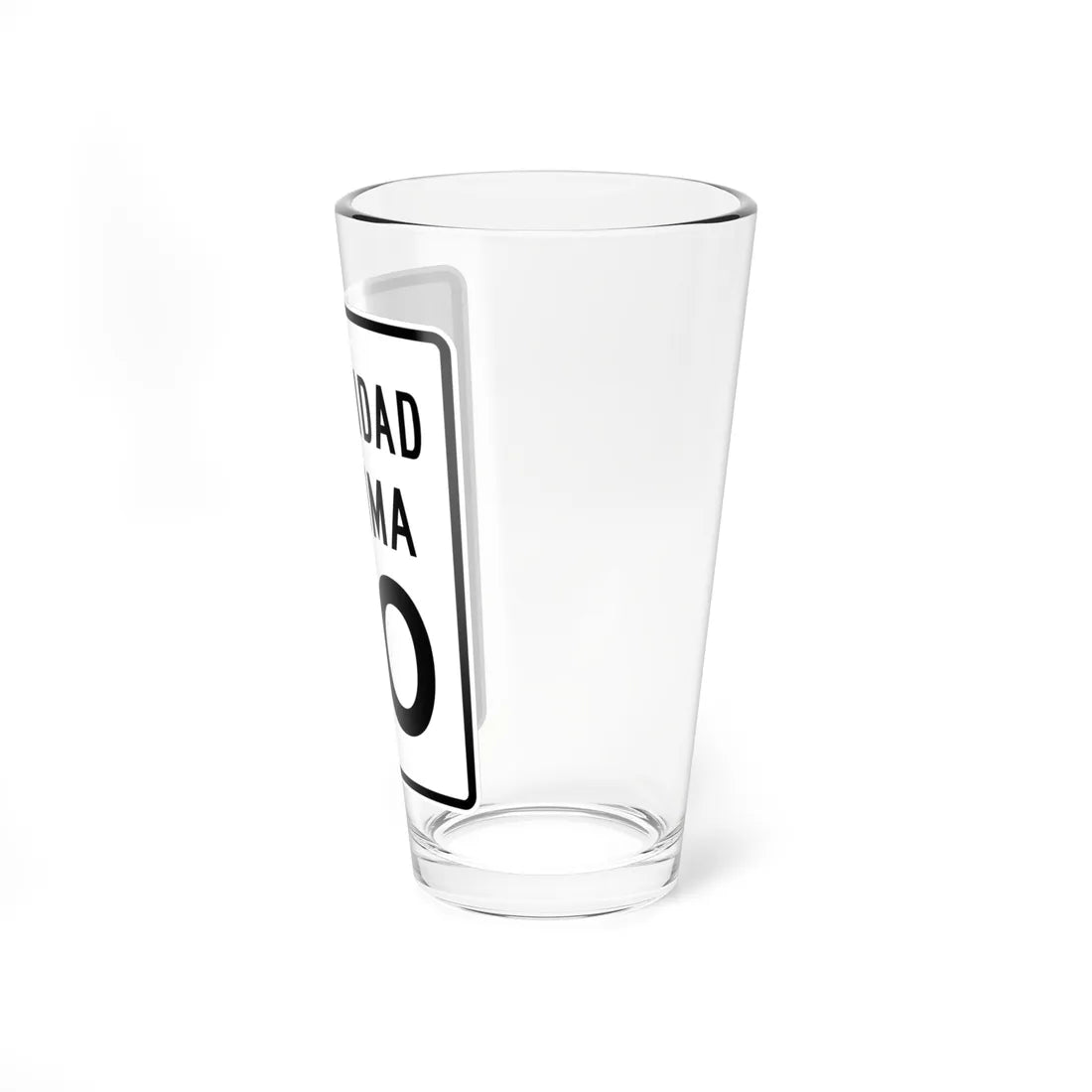 MUTCD-PR R2-1-50 (Puerto Rico) (Road Sign) Pint Glass 16oz - Go Mug Yourself
