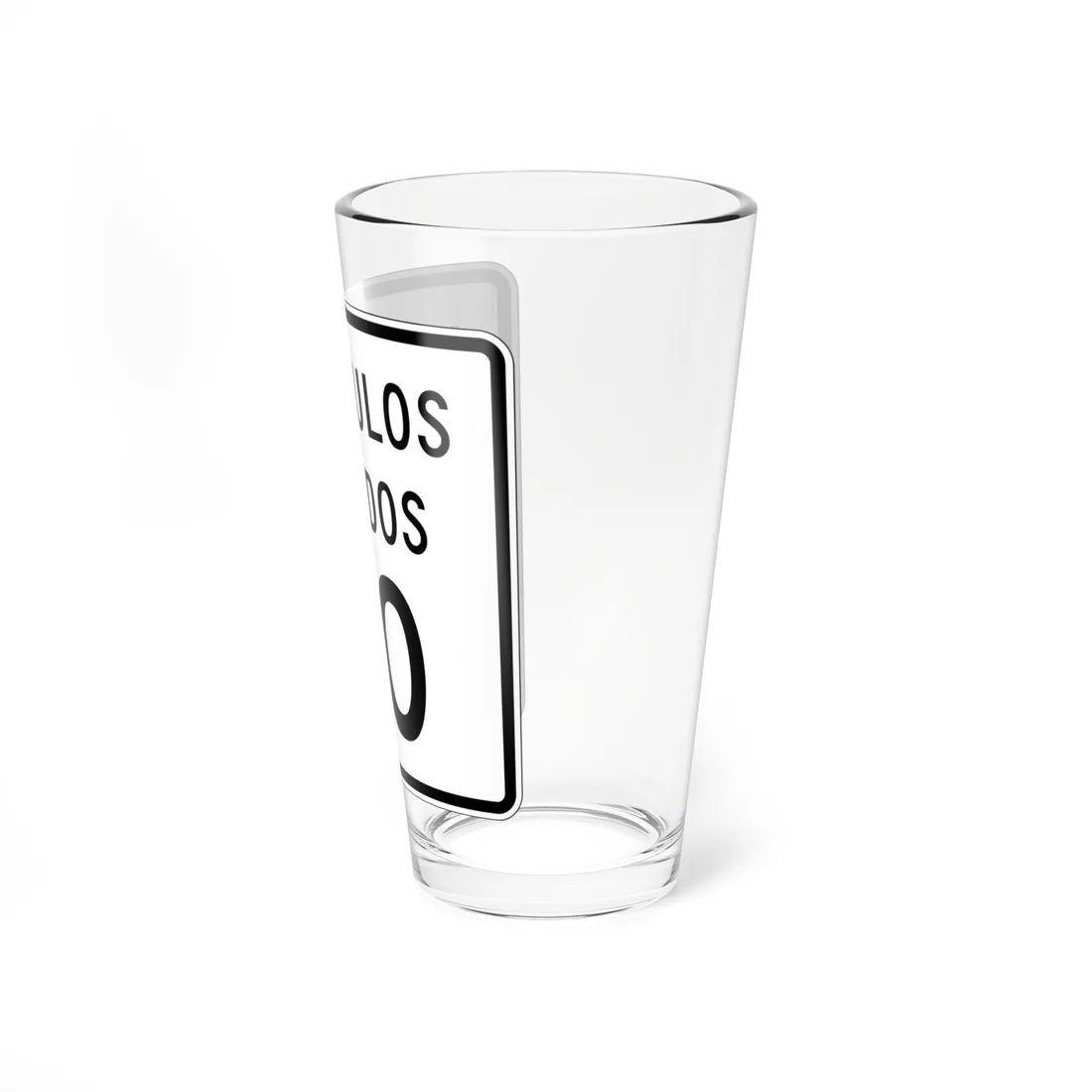 MUTCD-PR R2-2a-40 (Puerto Rico) (Road Sign) Pint Glass 16oz - Go Mug Yourself