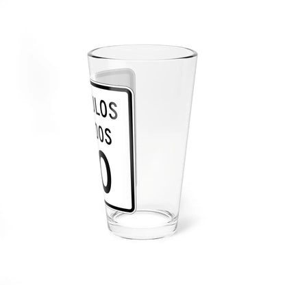 MUTCD-PR R2-2a-40 (Puerto Rico) (Road Sign) Pint Glass 16oz - Go Mug Yourself