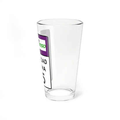 MUTCD-PR R2-3 open text (Puerto Rico) (Road Sign) Pint Glass 16oz - Go Mug Yourself