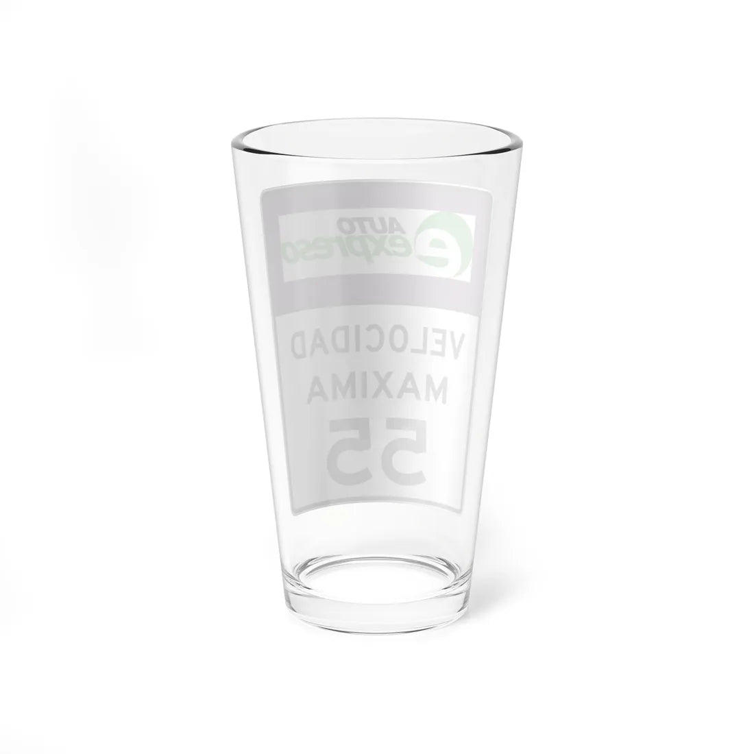 MUTCD-PR R2-3 open text (Puerto Rico) (Road Sign) Pint Glass 16oz - Go Mug Yourself