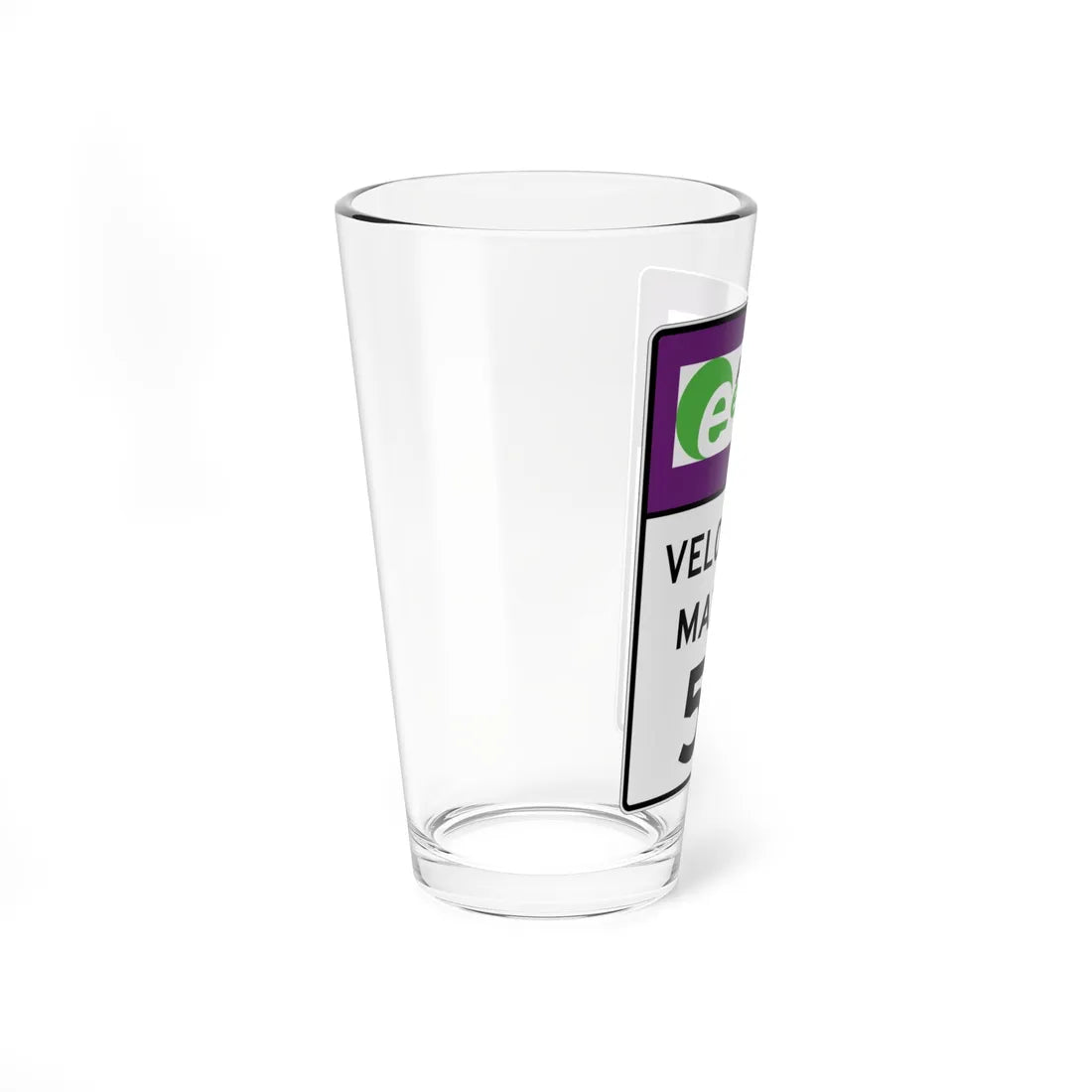 MUTCD-PR R2-3 (Puerto Rico) (Road Sign) Pint Glass 16oz - Go Mug Yourself