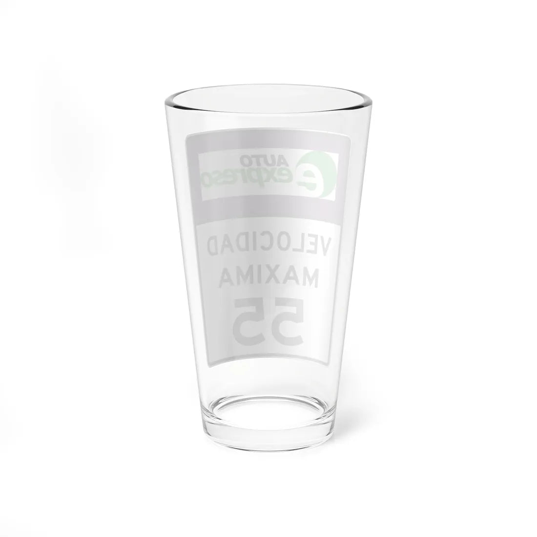 MUTCD-PR R2-3 (Puerto Rico) (Road Sign) Pint Glass 16oz - Go Mug Yourself
