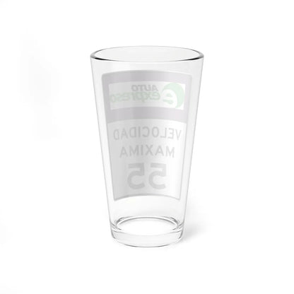 MUTCD-PR R2-3 (Puerto Rico) (Road Sign) Pint Glass 16oz - Go Mug Yourself