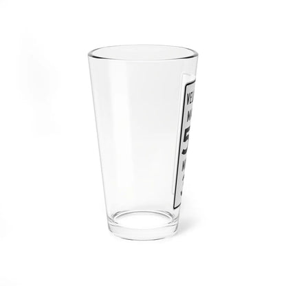 MUTCD-PR R2-4a open text (Puerto Rico) (Road Sign) Pint Glass 16oz - Go Mug Yourself