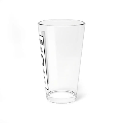 MUTCD-PR R2-4a open text (Puerto Rico) (Road Sign) Pint Glass 16oz - Go Mug Yourself