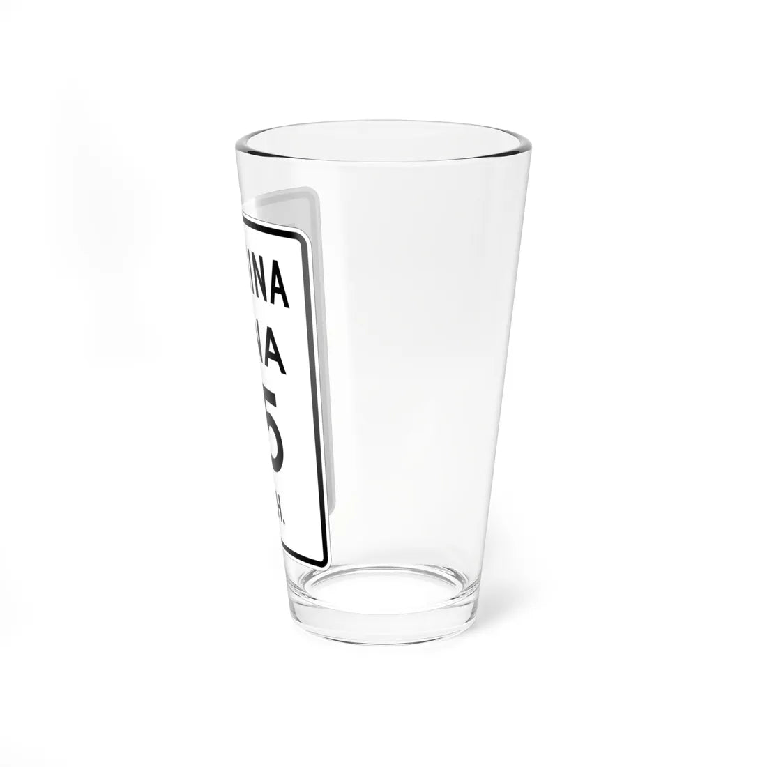 MUTCD-PR R2-6a open text (Puerto Rico) (Road Sign) Pint Glass 16oz - Go Mug Yourself
