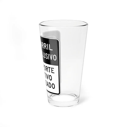MUTCD-PR R3-10a (Puerto Rico) (Road Sign) Pint Glass 16oz - Go Mug Yourself