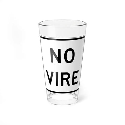 MUTCD-PR R3-3 (Puerto Rico) (Road Sign) Pint Glass 16oz - Go Mug Yourself