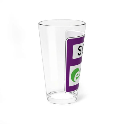 MUTCD-PR R3-31 (Puerto Rico) (Road Sign) Pint Glass 16oz - Go Mug Yourself