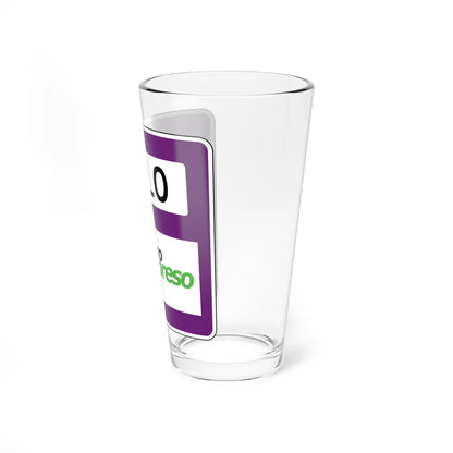 MUTCD-PR R3-31 (Puerto Rico) (Road Sign) Pint Glass 16oz - Go Mug Yourself